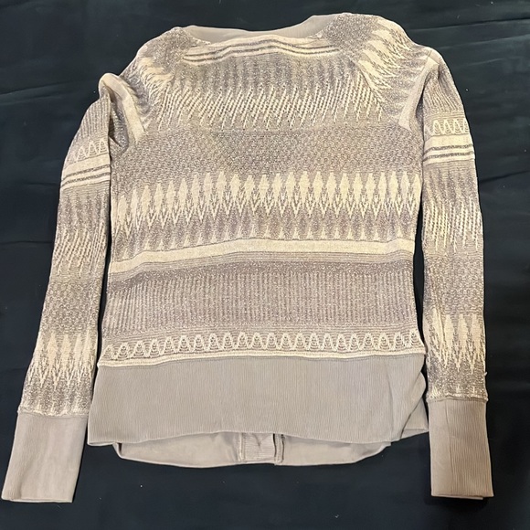 Anthropologie Postage Stamp Silver Cardigan Sweater - Picture 4 of 4